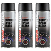 3X Promatic Bumperspray Black Spray Paint 400ml Spray Paint